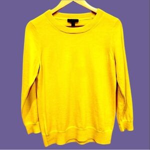J.Crew Bright Yellow Tippi Merino Knit Sweater - M